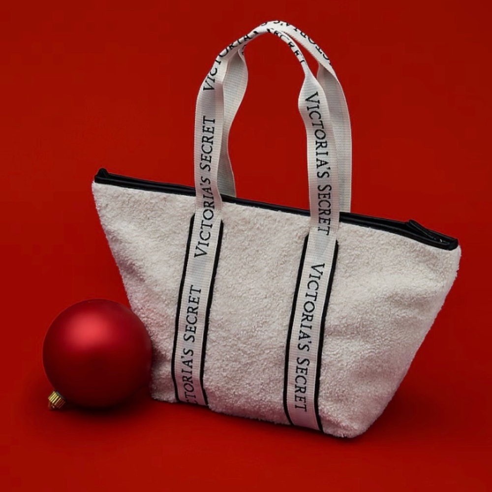 Victoria's Secret Cream Tote with Black Accents